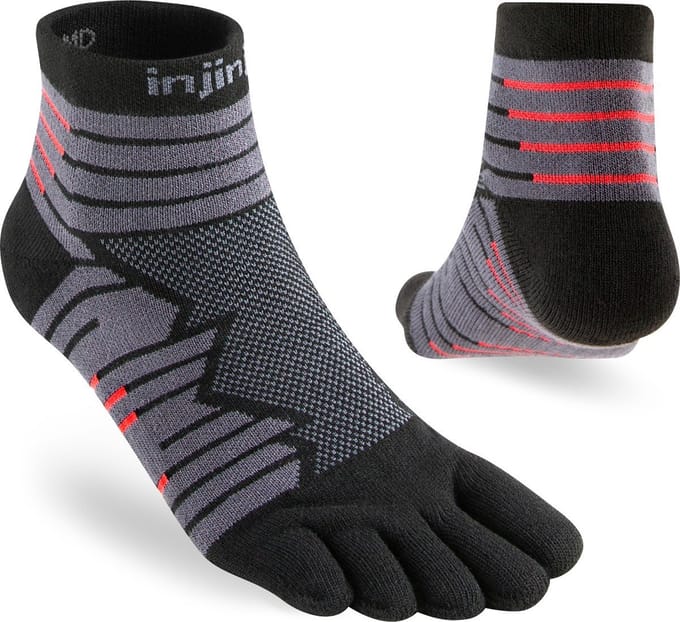 INJINJI | Ultra Run Mini-Crew Onyx (Maat - S) | Teensokken