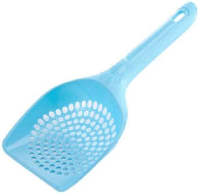Kattenbak Schepje | Poep Schep | 25 CM | Kleine Gaten | BLAUW