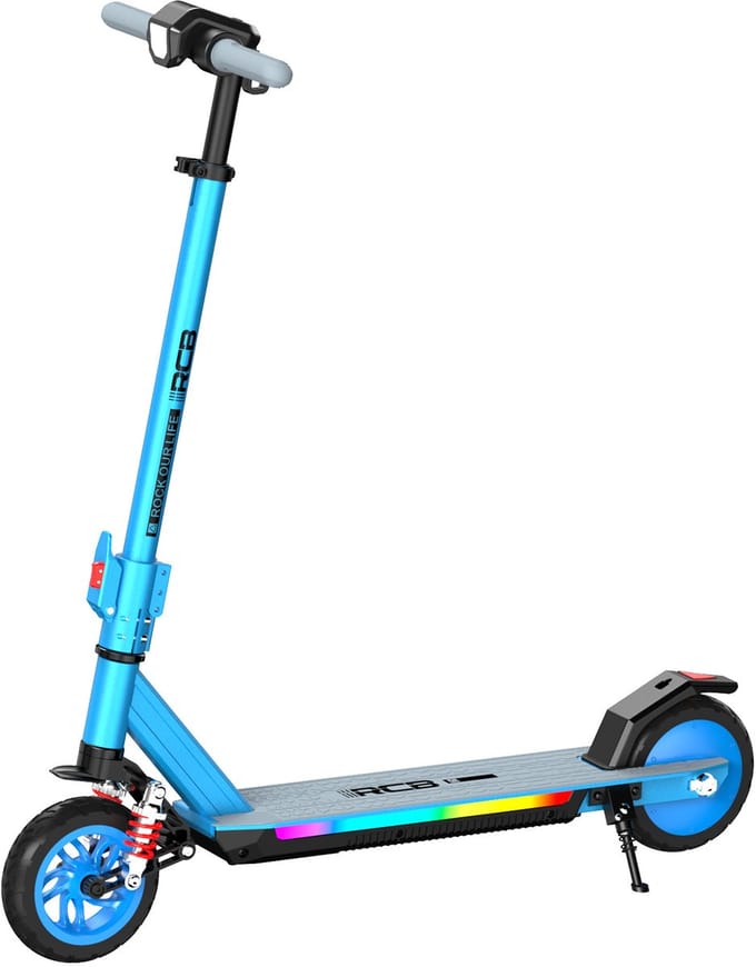 RCB R12Max Elektrische Step Kinderen - Max 18km/u- 220W -Schokdemping - blauw