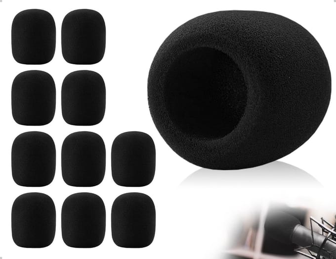 Dailygoods - 10 Stuks Microfoon Windkappen - Wasbare Popfilters voor Karaoke en Shows