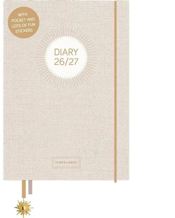 Pimpelmees A5 Schoolagenda 2026 - 2027 Luxe Warm Nude