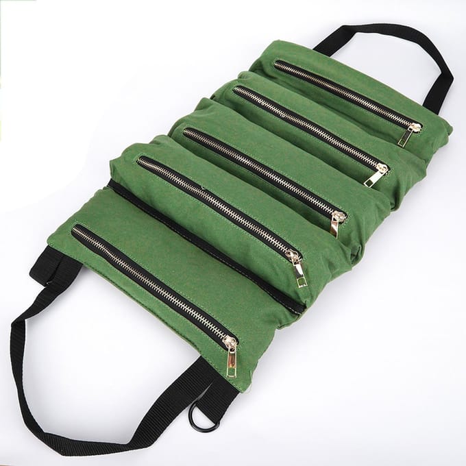 Draagbare Canvas Steeksleutel Gereedschap Roltas Opbergtas Organizer Zakken Etui black