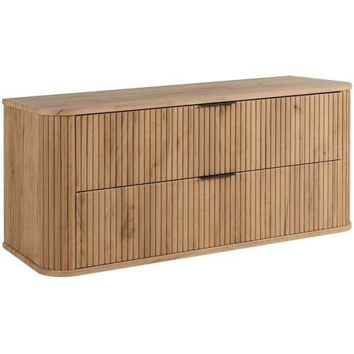 Badkamerkast, Craft Eik, zwarte handgreep, 41,5 x 120 x 51,7 cm
