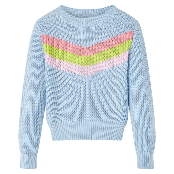 vidaXL - Kindertrui - gebreid - 128 - blauw