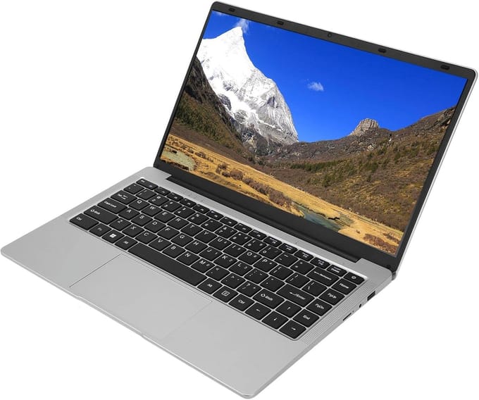 Gaming Laptop - Notebook Computer - Thuiswerken Entertainment - 180 Graden Scharnier - 141 Inch - Zilver
