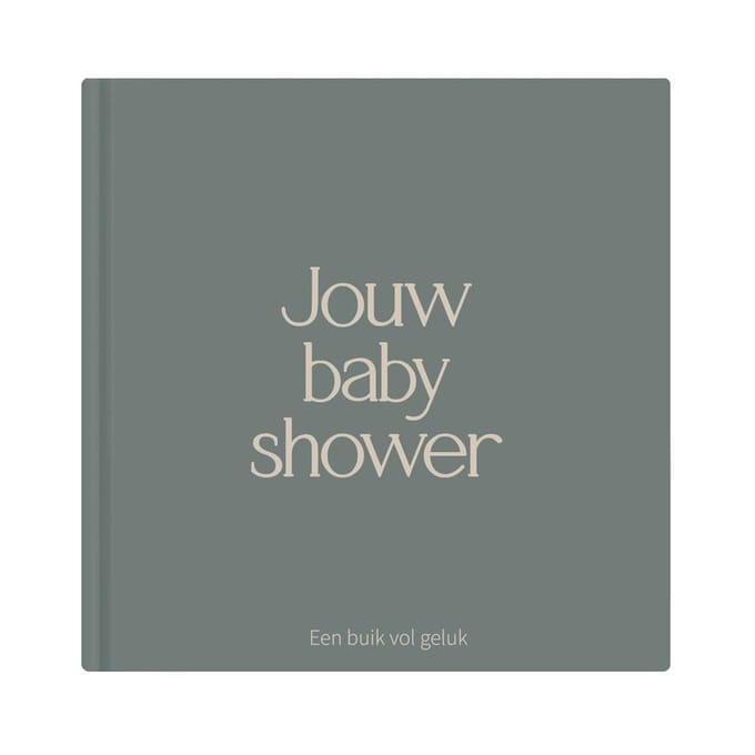 Writemoments Babyshower boek - Gastenboek babyshower - Groen