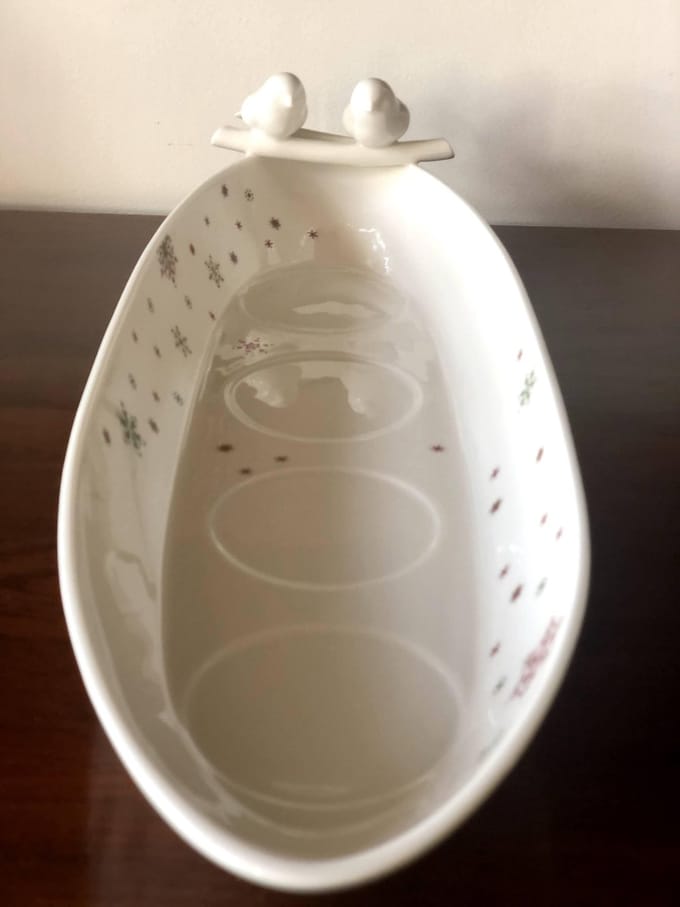 Villeroy & Boch kaarsschaal - porselein - kleur wit