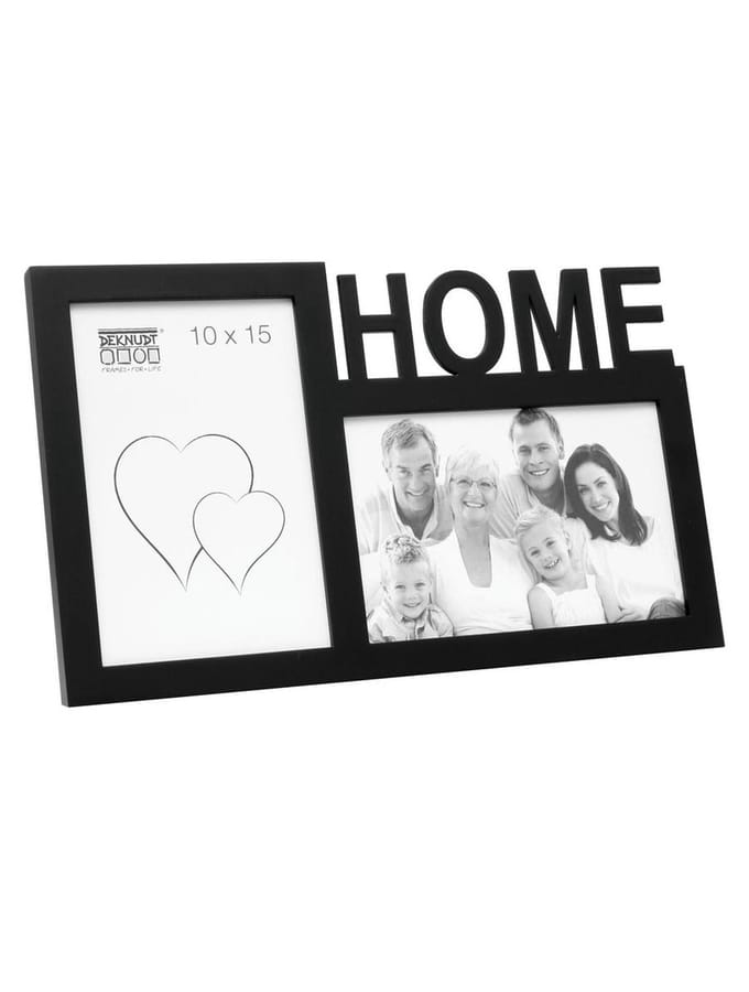 Deknudt Frames multifotolijst 68NK2 P2A - zwart - HOME - 2x 10x15 cm