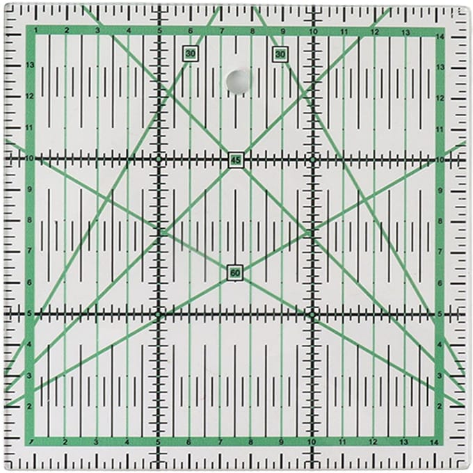 Règle de Quilting Acrylique Transparent DIY Règle de Quilting à Grille avec Échelle Précise pour le Repassage Couture white