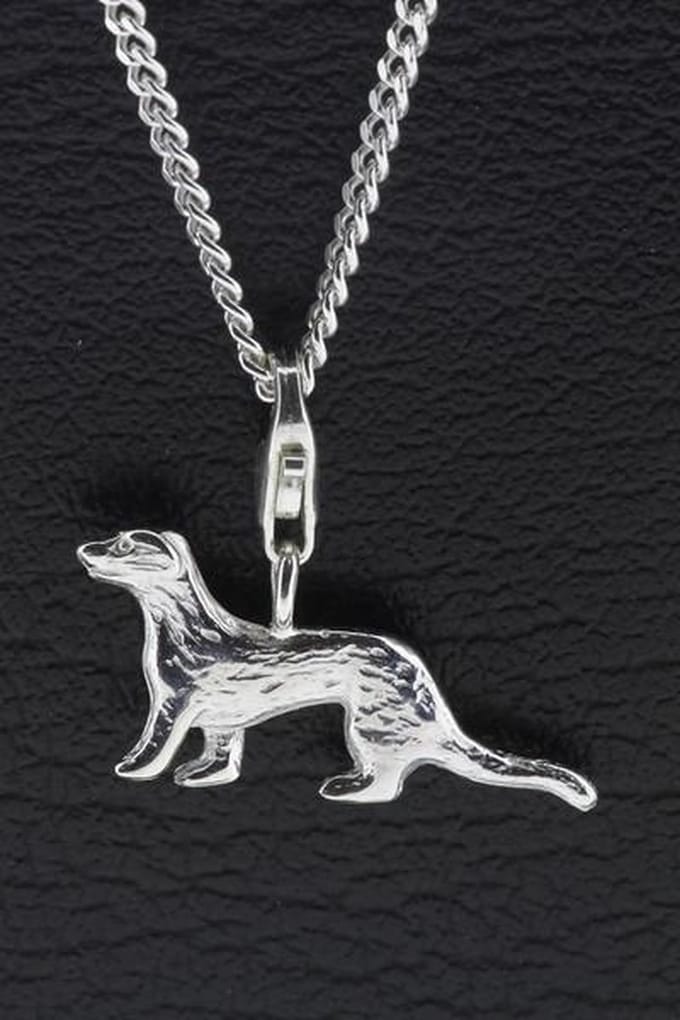 Zilveren Otter hanger en bedel