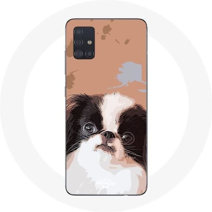 Samsung Galaxy A51 hoesje Japanse spaniël Zwart-wit hondenras