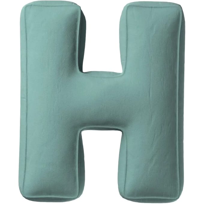 Kussen letter h Yellow Tipi Posh Velvet