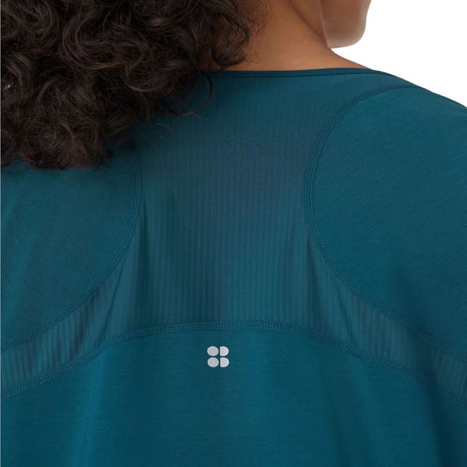 Sweaty Betty Breathe Easy Mesh Long Sleeve Top GROEN - Maat XS