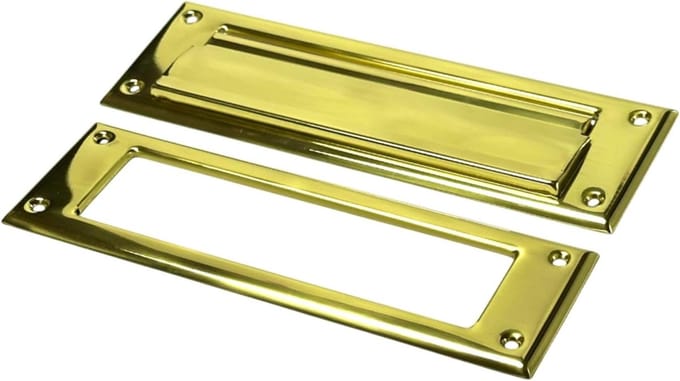 Massieve Postsleuf - Messing Deurklep - Brieven Post Ontvangen - Zware Gesmeed Messing Constructie - 10 x 3 Inch