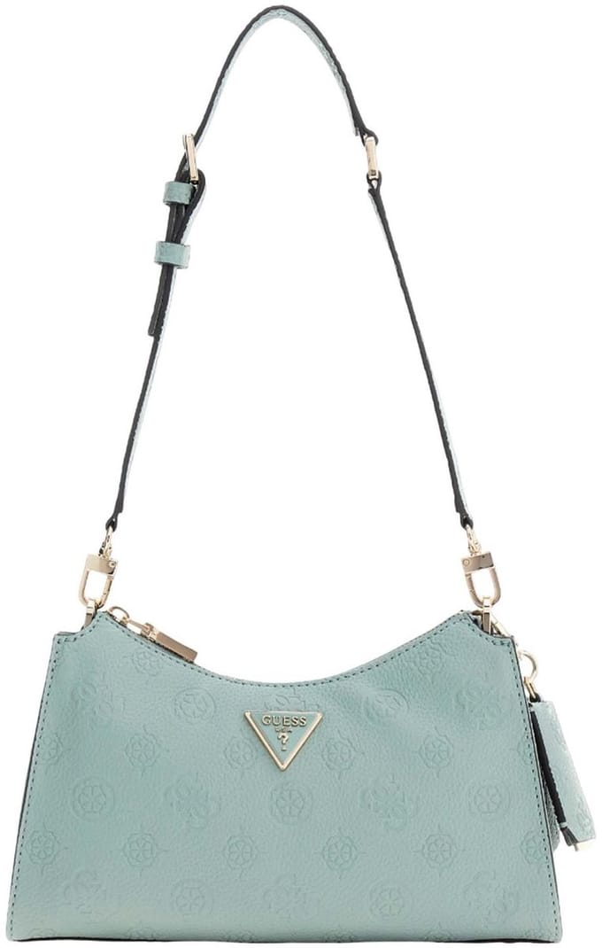 GUESS schoudertas Cresidia II Top Zip Shoulder Bag Light Sage Logo mintgroen