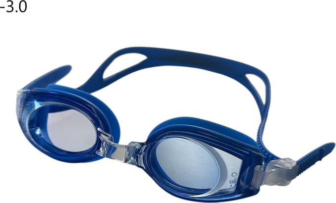Kinderzwembril op sterkte -3.0 (blauw)