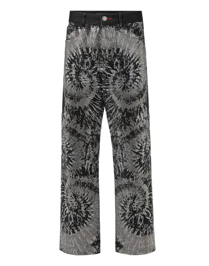 Jeans Met Hoge Taille Tie Dye