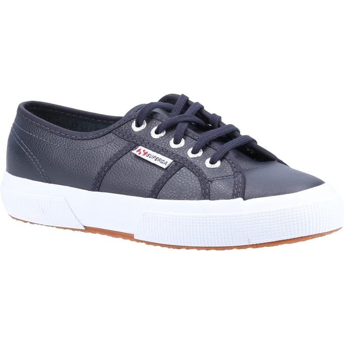 Superga 2750 Leren Heren Blauw Navy Trainers