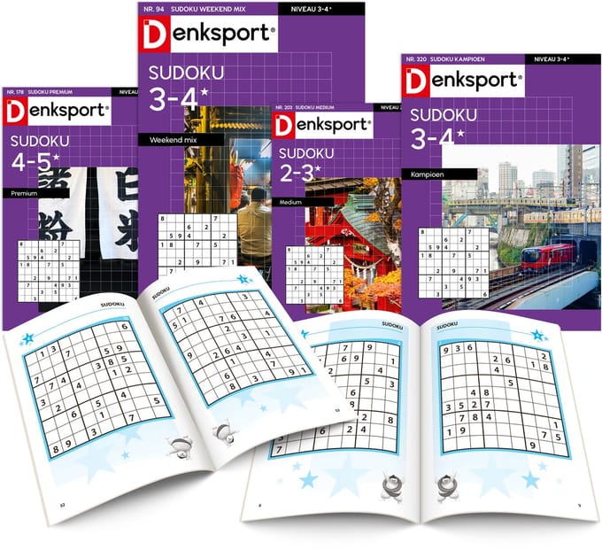 Denksport Sudoku puzzelboek pakket nr. 10