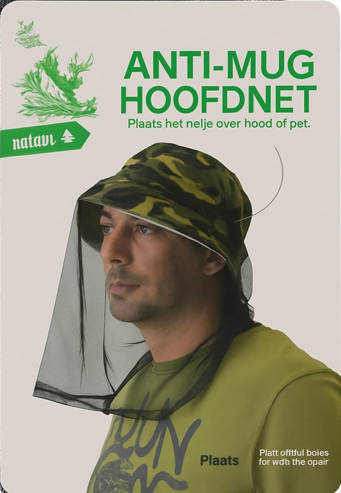 Bon Voyage | Anti mug hoofdnet | Insecten werend | Kamperen