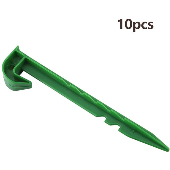 10 stuks Kas Beugel Insectenwerend Net Bevestigingspennen Plastic Palen Vaste Accessoires green
