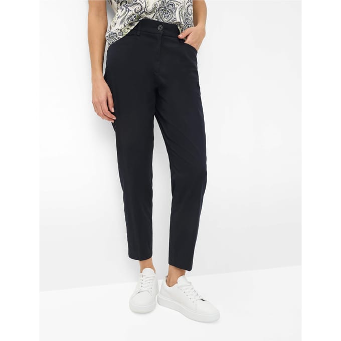 Brax Dames Chino  Style MARA S NAVY, donkerblauw, maat 48