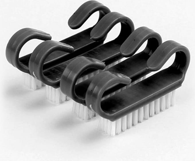 DW4Trading Nagelborsteltjes - Manicureborstel - 4 Stuks - Zwart