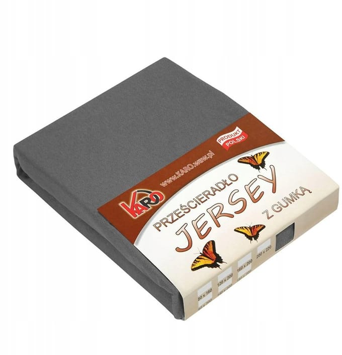 Jersey laken met elastiek 90x200 cm antraciet KARO
