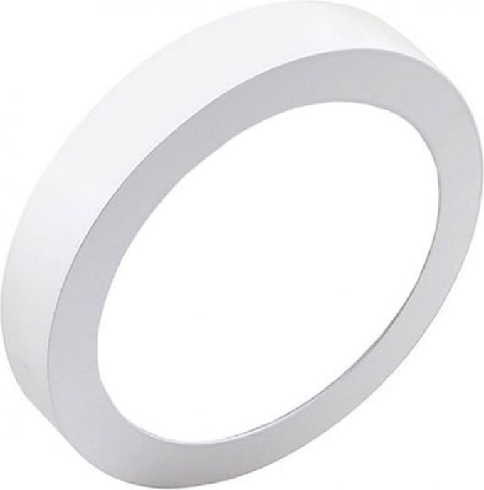 LED Downlight Pro - Aigi - Opbouw Rond 18W - Helder/Koud Wit 6000K - Mat Wit - Ø227mm