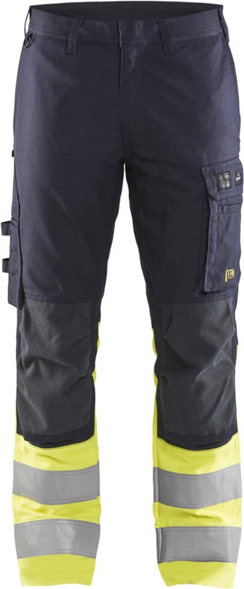 Blaklader Multinorm werkbroek Inherent met stretch 1787-1512 - Marine/High Vis Geel - D100