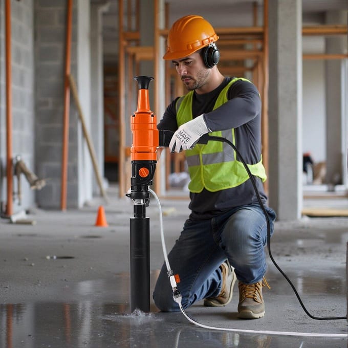 Handbediende Diamant Kernboor Machine Beton Kernboorinstallatie 8 inch Diameter 1500W