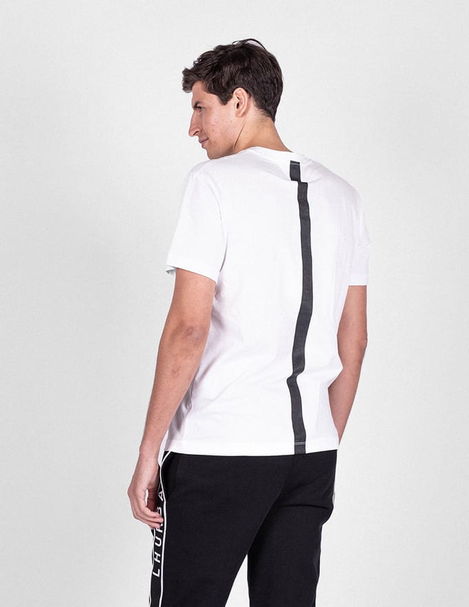 Les Hommes T-shirt Urban Life LHU Mannen Wit