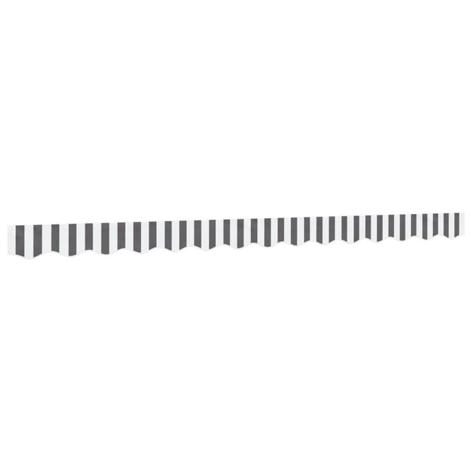 vidaXL - Vervangingsdoek - voor - luifelrok - gestreept - 350 - cm - antraciet - en - wit