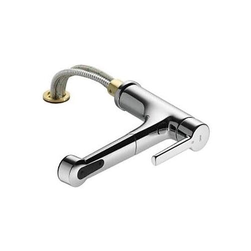 KWC SUNO single lever sink mixer with pull-out shower for installation below window 10.171.053.000FL