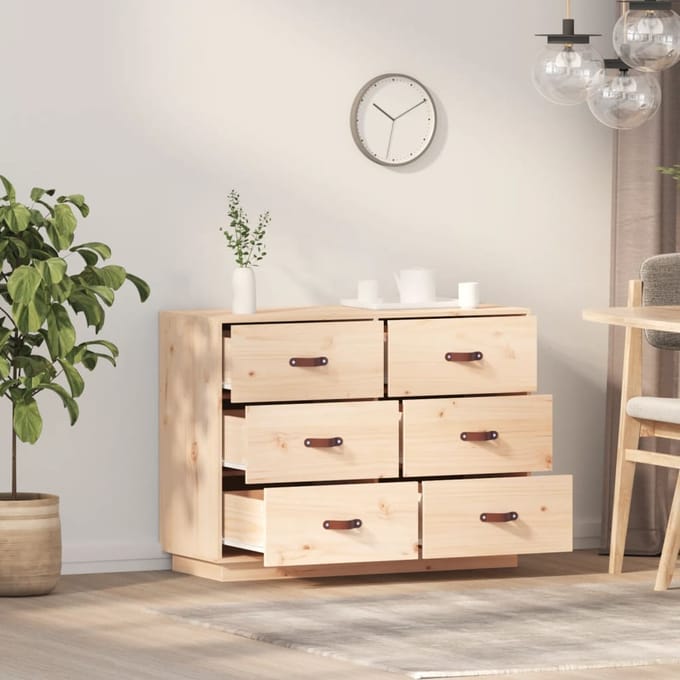 vidaXL Dressoir 100x40x75 cm massief grenenhout