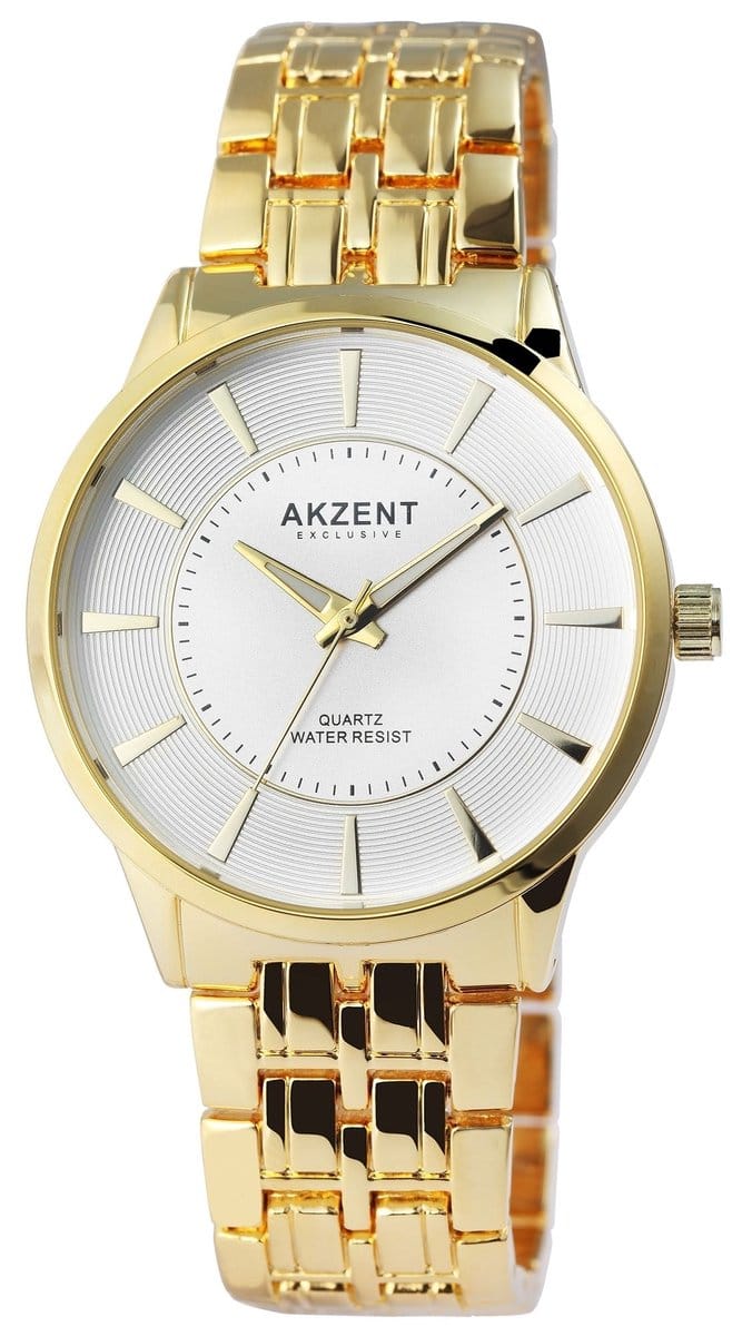 AKZENT Herenhorloge metaal Lakis, 3 ATM