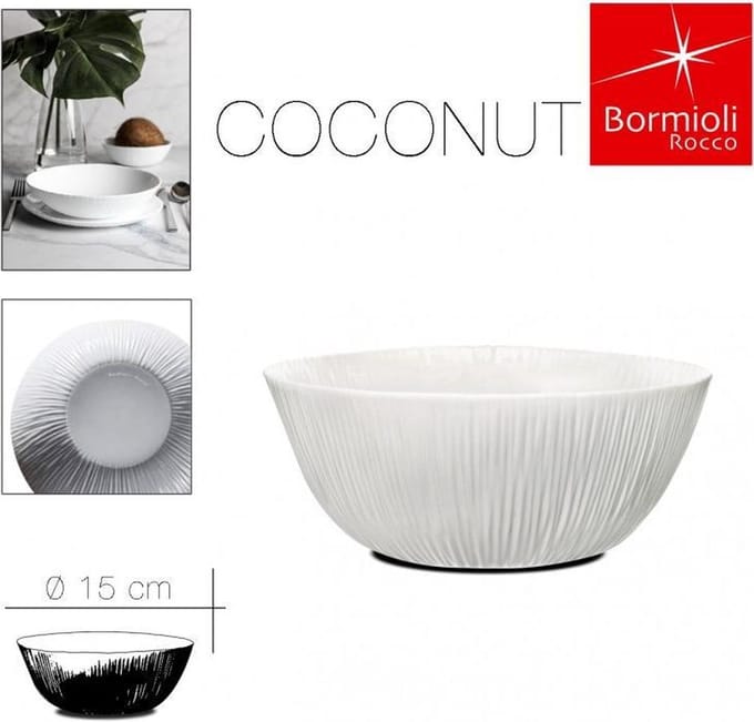 Bol kokosnoot 15 cm - Verpakt 6 stuks