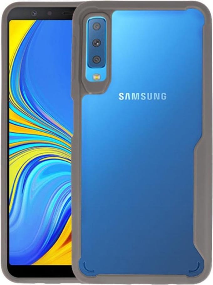 Grijs Focus Transparant Hard Cases voor Samsung Galaxy A7 2018