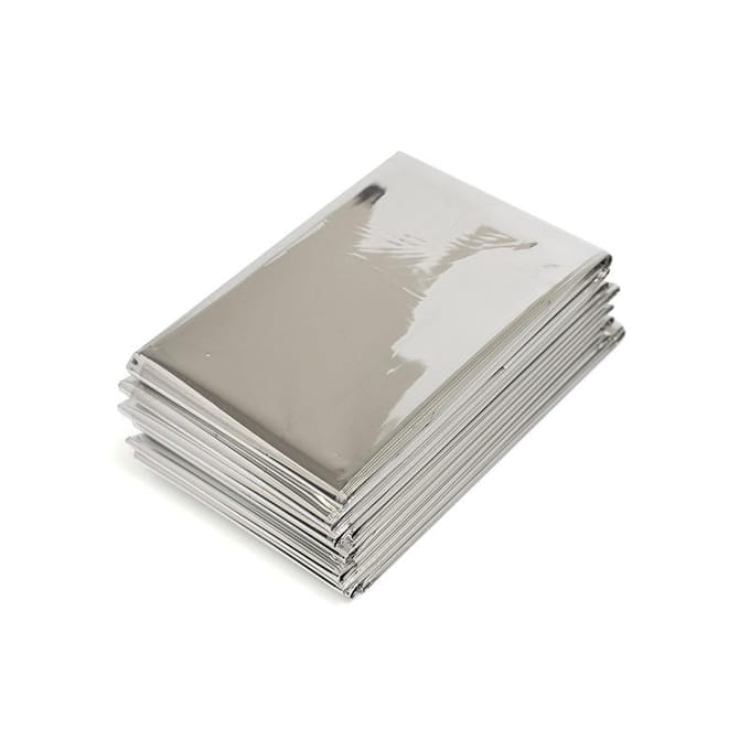 Buiten Thermisch Noodgeval Overleving Levensreddend Deken Waterdicht Draagbaar Folie Slaapzak Wandelen Kampeeruitrusting white