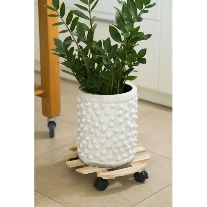 NATURE Rolplateau voor planten - Spar - H7,4 x Ø35 cm geel