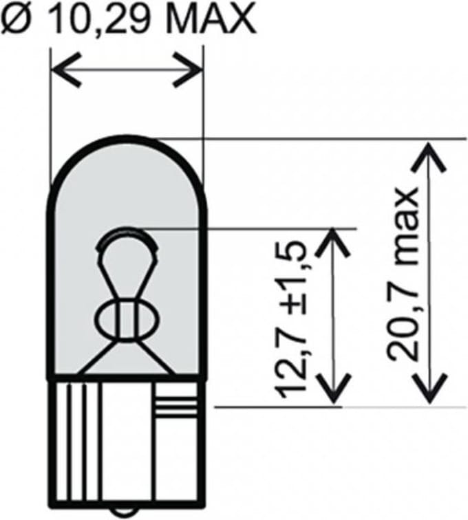 Lampje wit W3W 12V 3W controlelampje verlichting RMS voor motor auto per 10 Nieuw