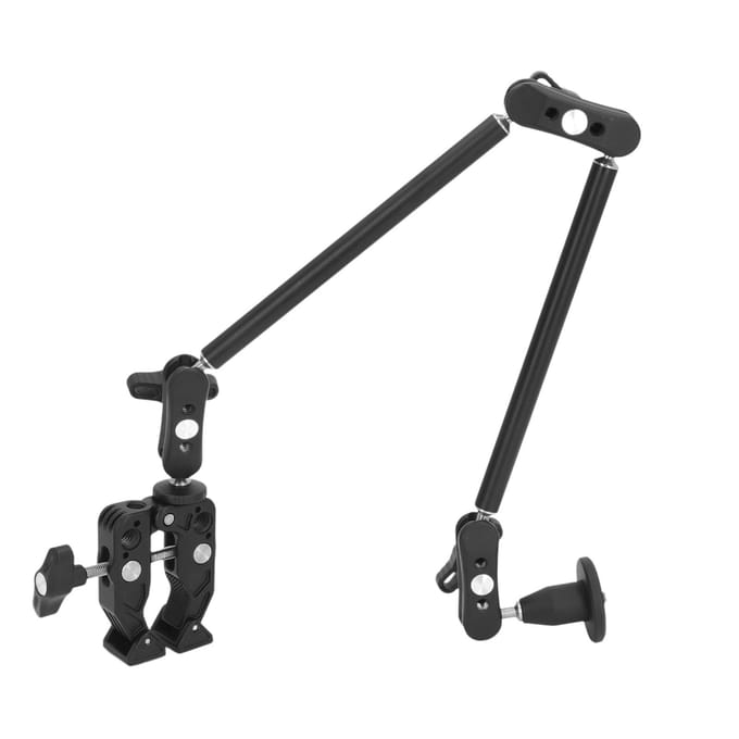 Verstelbare Gewrichtsarmlengte 2 Secties 14in 38in Schroef Gewrichtsarmlengte Telefoon Camera Mount 360 black