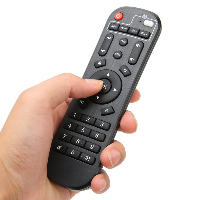 Vervangende Afstandsbediening Grote Knoppen Slijtvaste Afstandsbediening Geschikt voor H96 PRO TV gray
