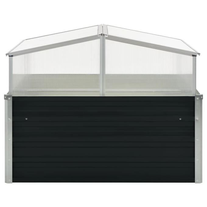 vidaXL - Tuinkas - 100x100x77 - cm - gegalvaniseerd - staal - antraciet