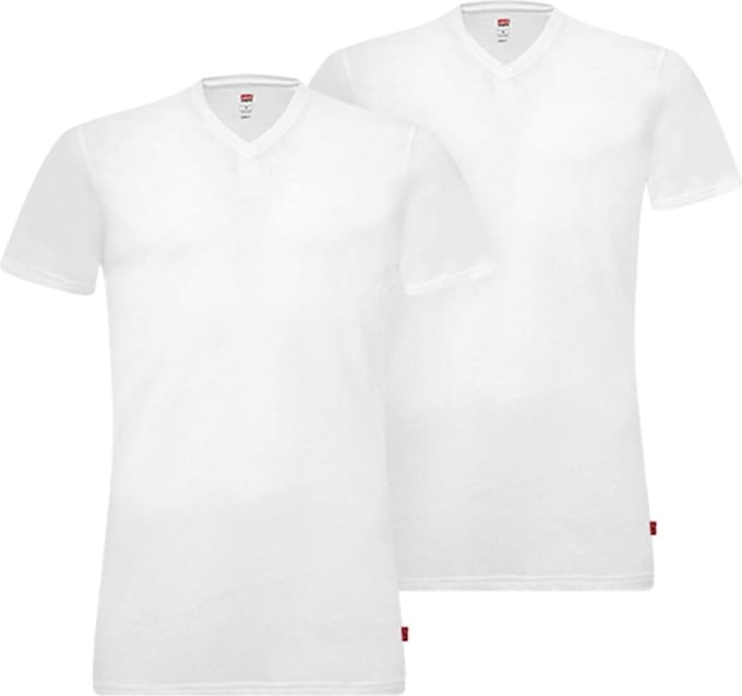 Levi's T-shirt Ronde Hals Wit 2Pack - Maat L - Heren - Basic T-shirt