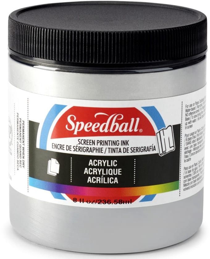 Acrylic ink zilver screen printing - Speedball