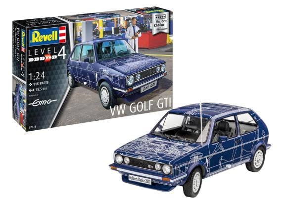 Revell Modelbouwpakket Auto - 07673 Volkswagen VW Golf GTI - Builders Choice! Plastic - 1:24 - Modelbouw