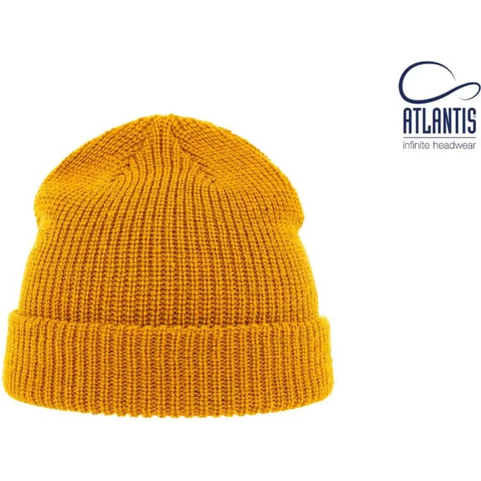 Atlantis Headwear Woolly Beanie AT801 - Yellow - One size
