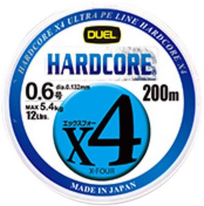 Duel Hardcore X4 Gevlochten Vislijn 200 M Blauw 14 Lbs