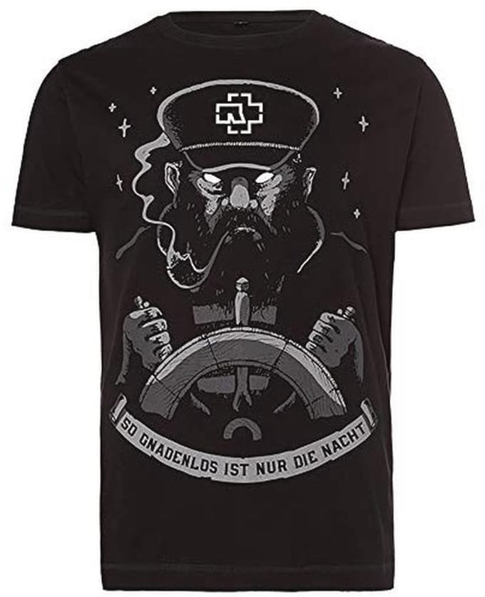 Unisex T-shirt Seemann - Zwart met Multicolor Print